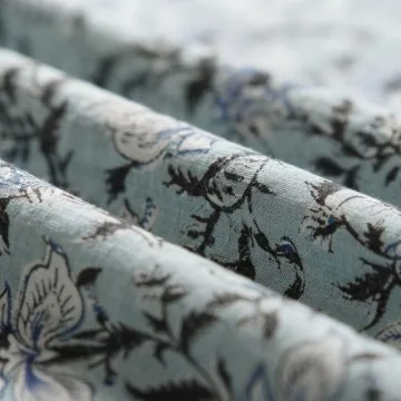 Royal Indigo Floral - Hand Block Printed Pure Cotton Fabric thumbnail 4