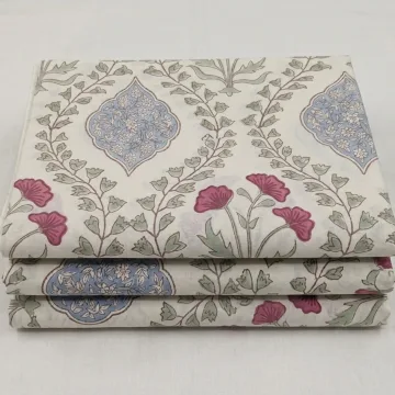 VividBlock Regal Magenta Floral Trellis Cotton Running Fabric thumbnail 1