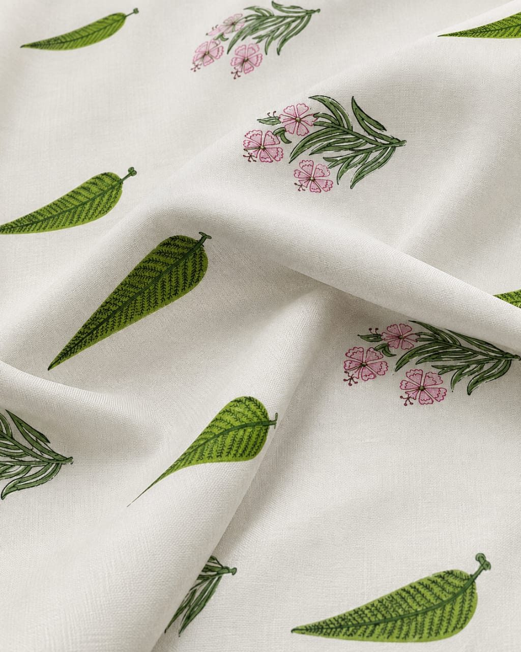 Green Floral Cotton