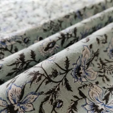 Royal Indigo Floral - Hand Block Printed Pure Cotton Fabric thumbnail 3